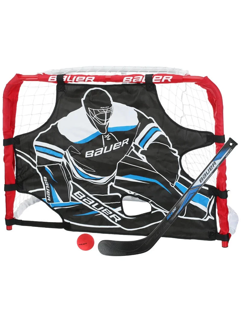 Kit Mini Cage Bauer Street Deluxe Acier + Tutor + Crosses + Balle 1 Kit Mini Cage Bauer Street Deluxe Acier + Tutor + Crosses + Balle